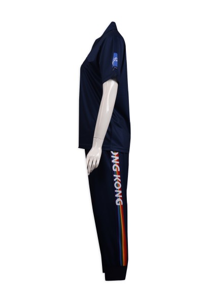 WTV160 Design Contrast Sports Set Hong Kong Representative Sweatshirts Sweaters Sportswear Suppliers side view